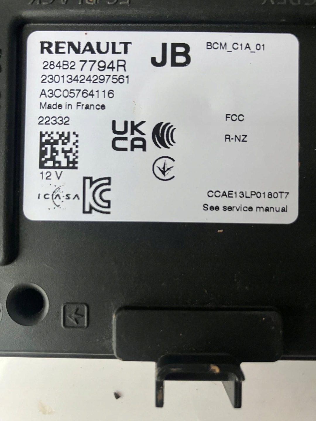 module BCM RENAULT MEGANE V E-TECH 284B27794R