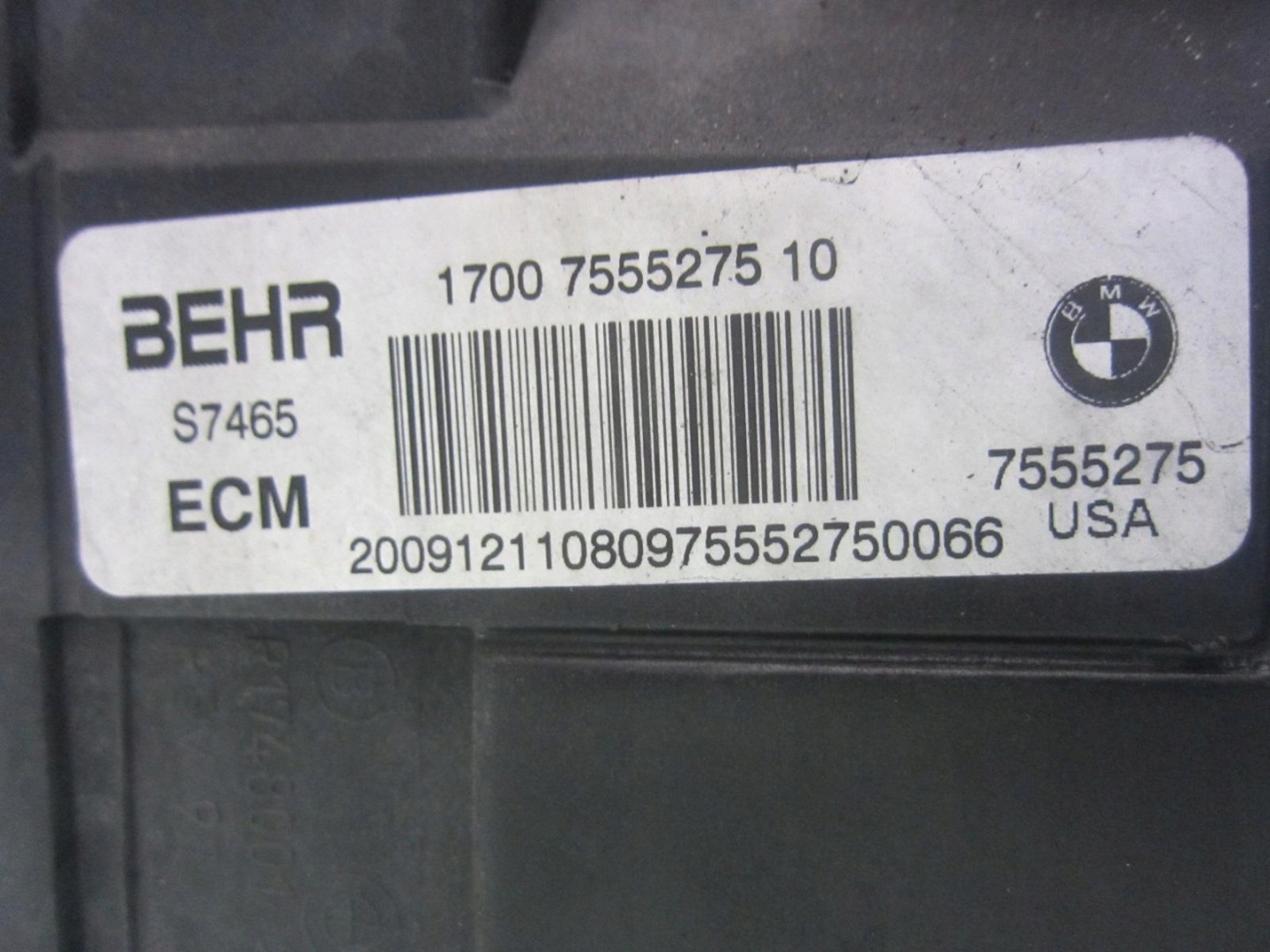 BMW X5 E70 3.0 N52 4.8 N62 E71 E72 water cooler radiator running board 7585036