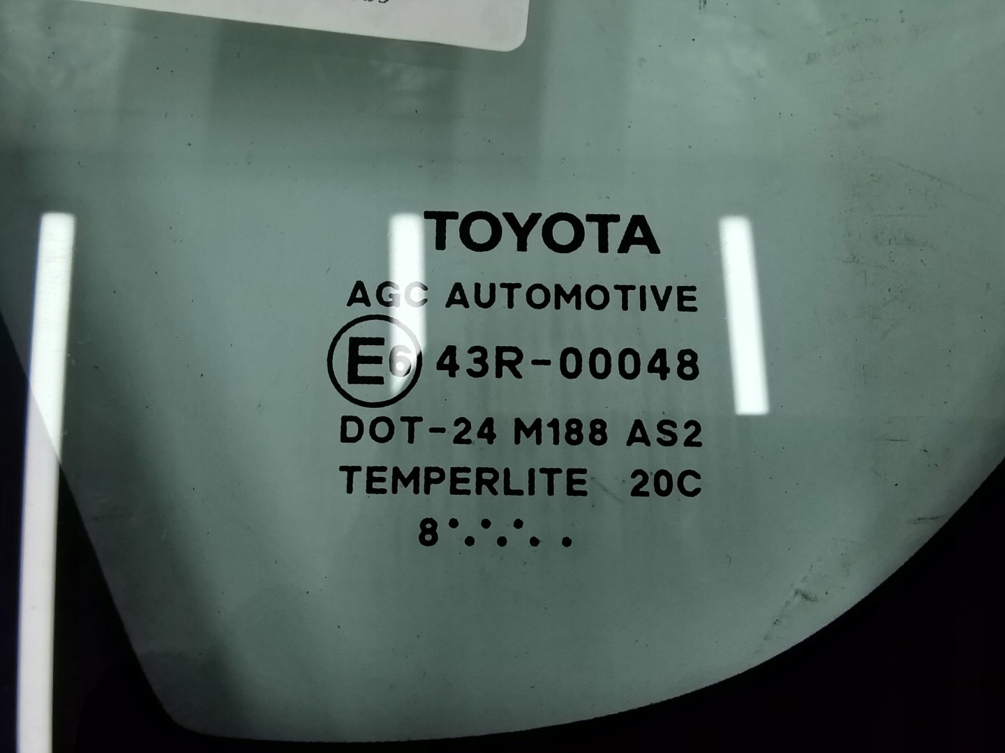 window bodywork left rear part TOYOTA AURIS II 43R-00048