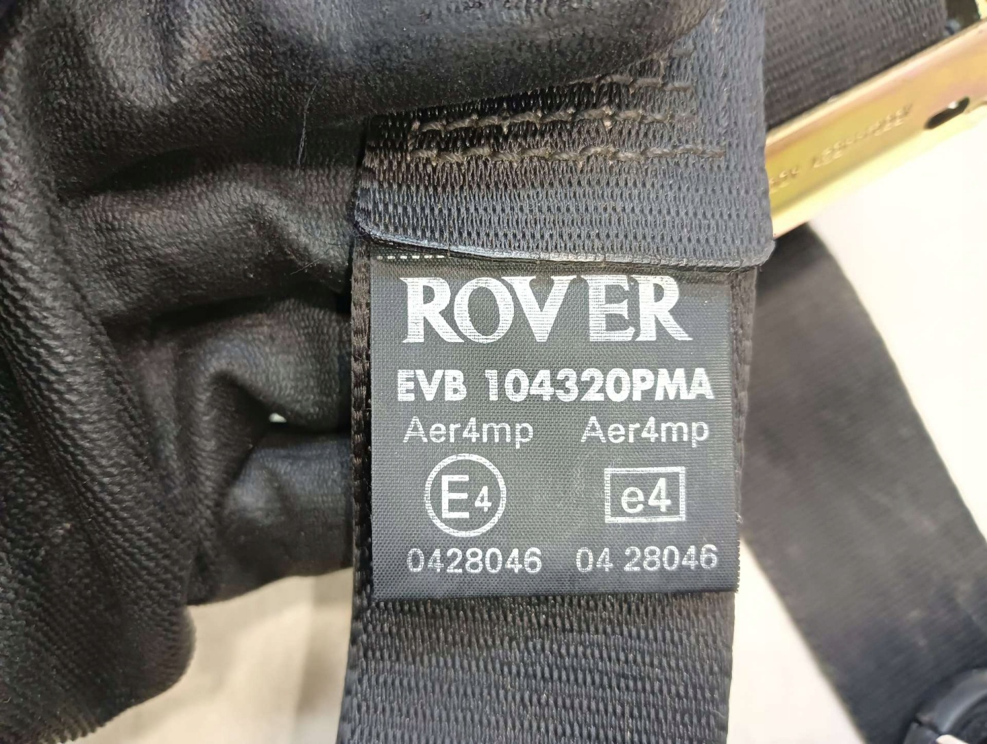 tension belt safety right front ROVER 75 104320PMA