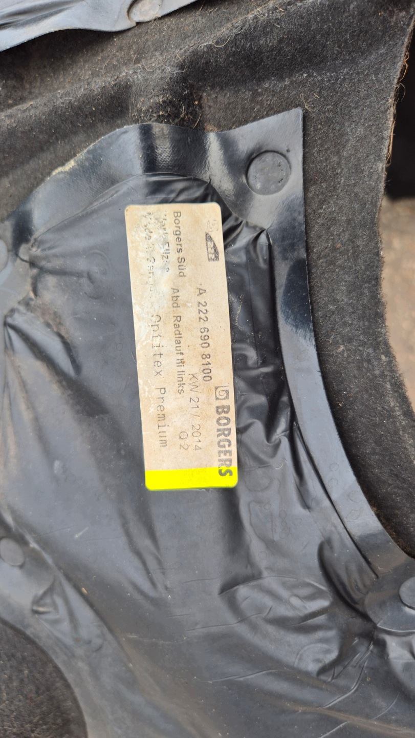 mudguard rear. Mercedes-Benz S W222 A2226908100