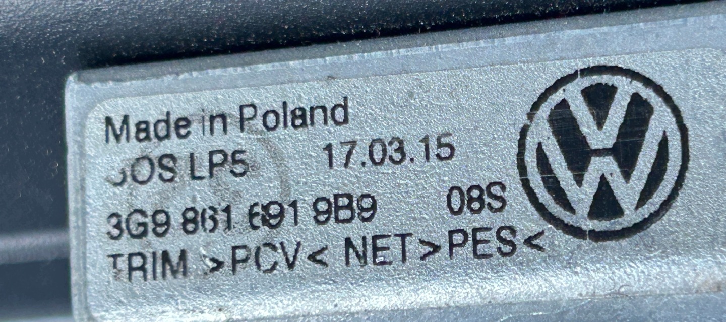 net blinds boot VW PASSAT B8 KOMBI 14- 3G9861691