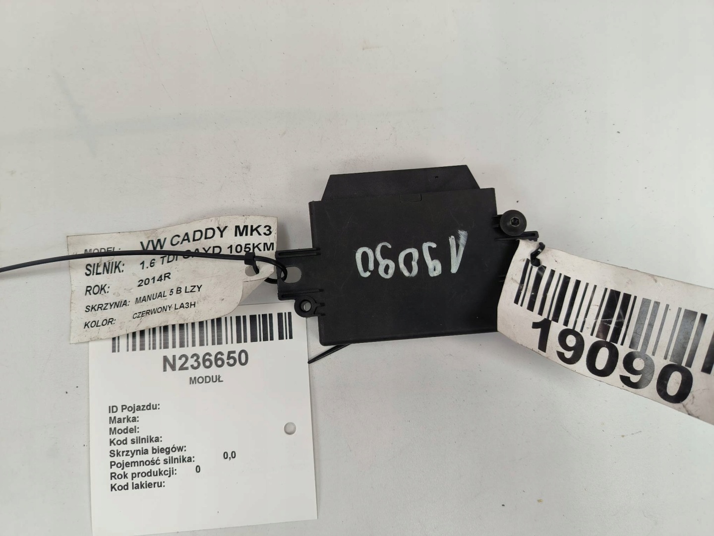 modul Parken PDC 2K0919475 VOLKSWAGEN CADDY MK3