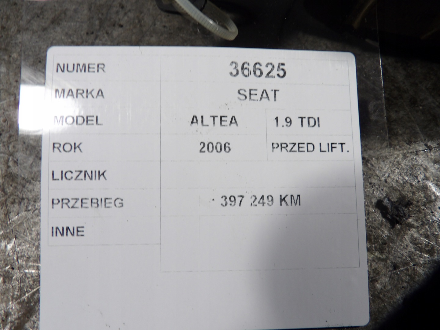 Seat Altea dials, liczniki 1,9TDI 110080280010