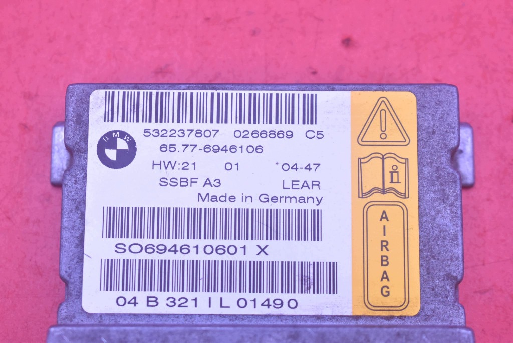 modul SENSOR airbag airbagů sedačka spolujezdce 6946106 BMW E65 E66 01-05