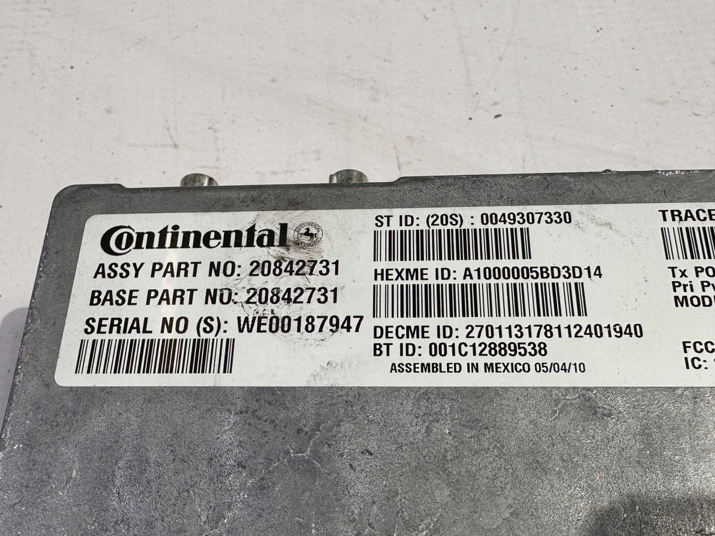 control unit module Bluetooth Chevrolet Camaro 2009 - 2015