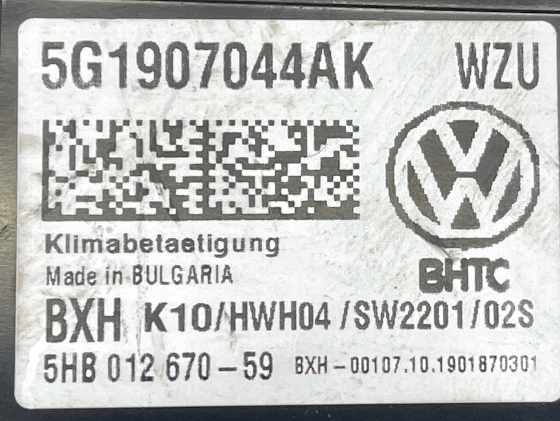 VW GOLF VII 7 Unite commande clima Bouches buses 5G1907044AK