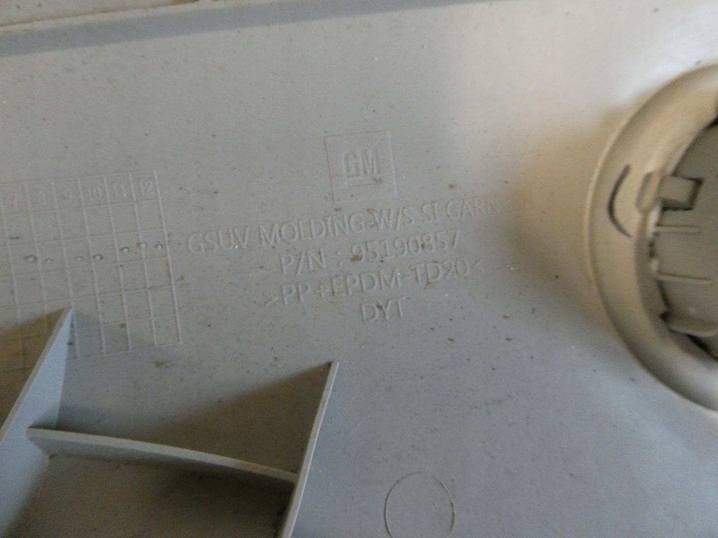 right pillar cover SLUPKA A OPEL MOKKA A