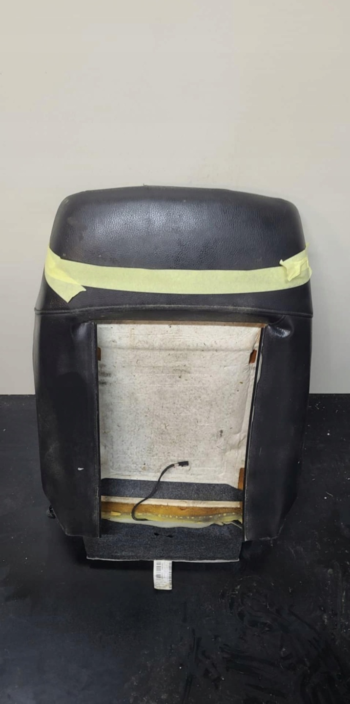 Oparcie Blende Abdeckung SITZ SAAB 93 9-3 II Halbleder ciemna schwarze