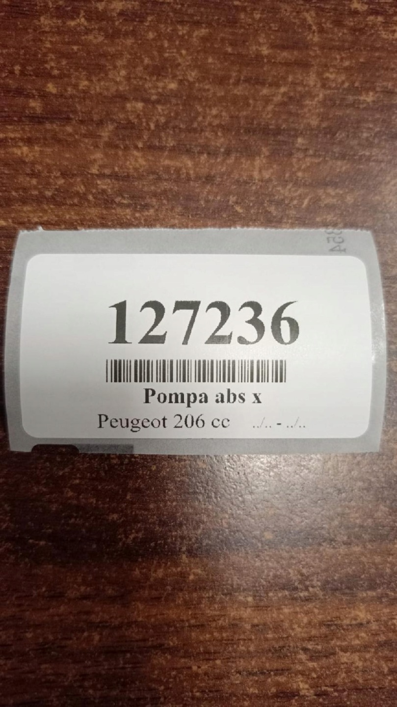 PEUGEOT 206 CC Pompa ABS 9659137080