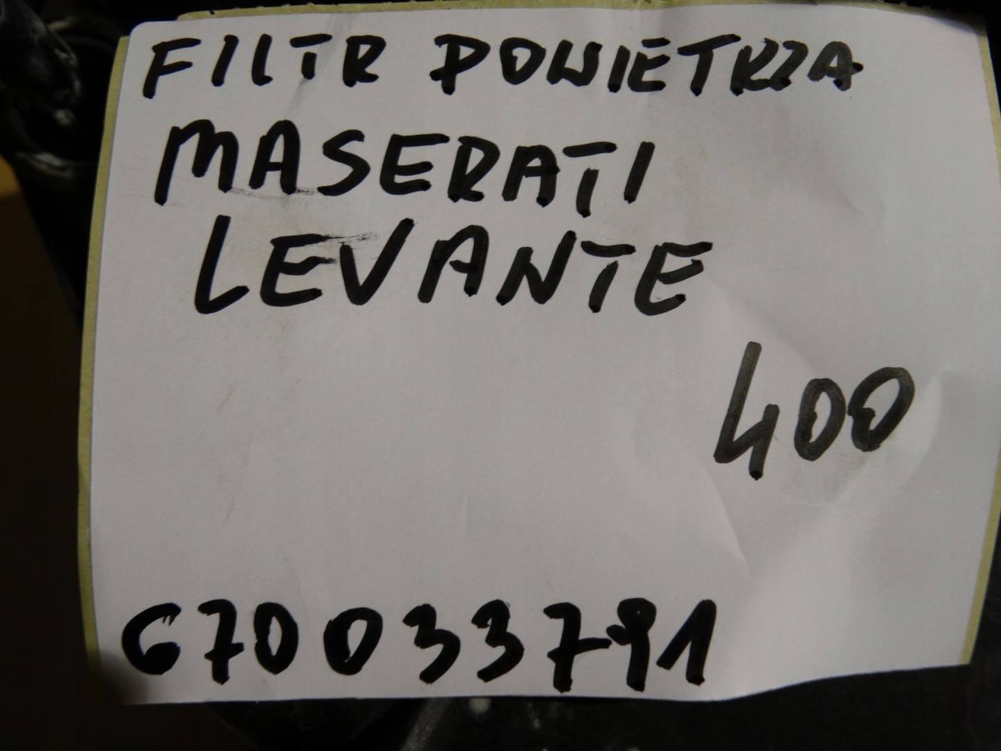 IDEALNA GEHÄUSE FILTER LUFT MASERATI LEVANTE 1