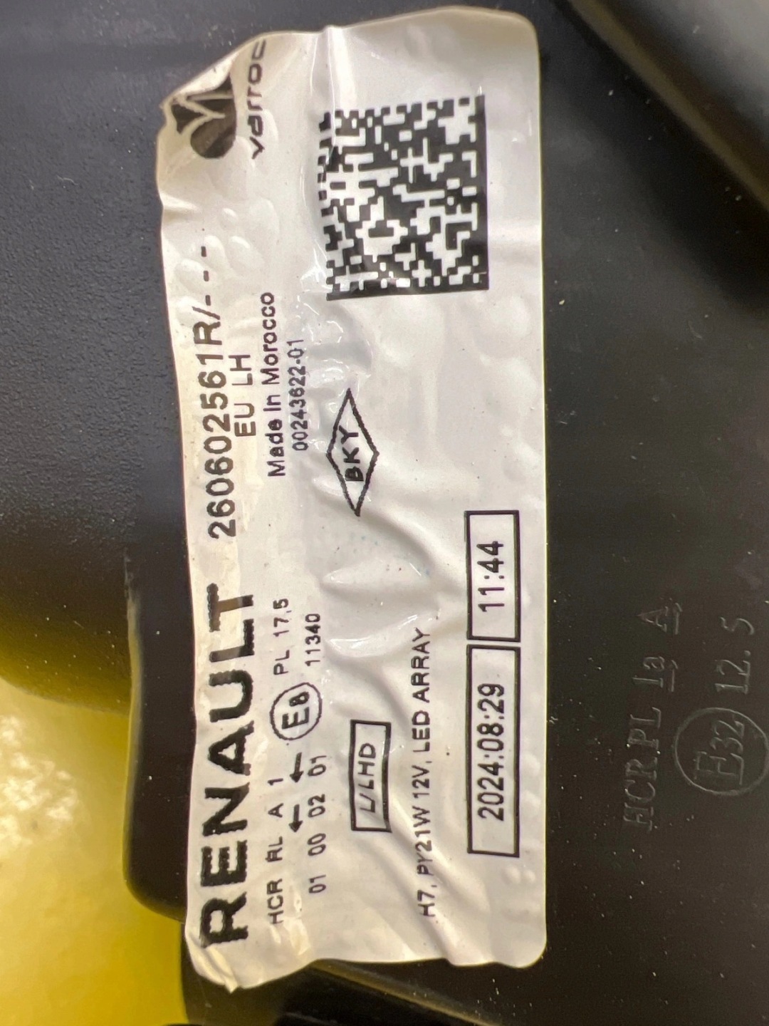light left Dacia Sandero III 3 Led 260602561R