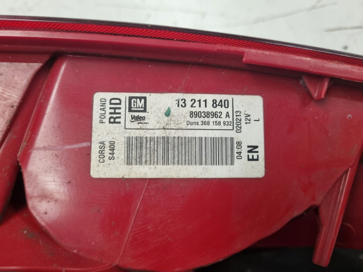 light rear left side Opel Corsa D facelift 2013 13211840