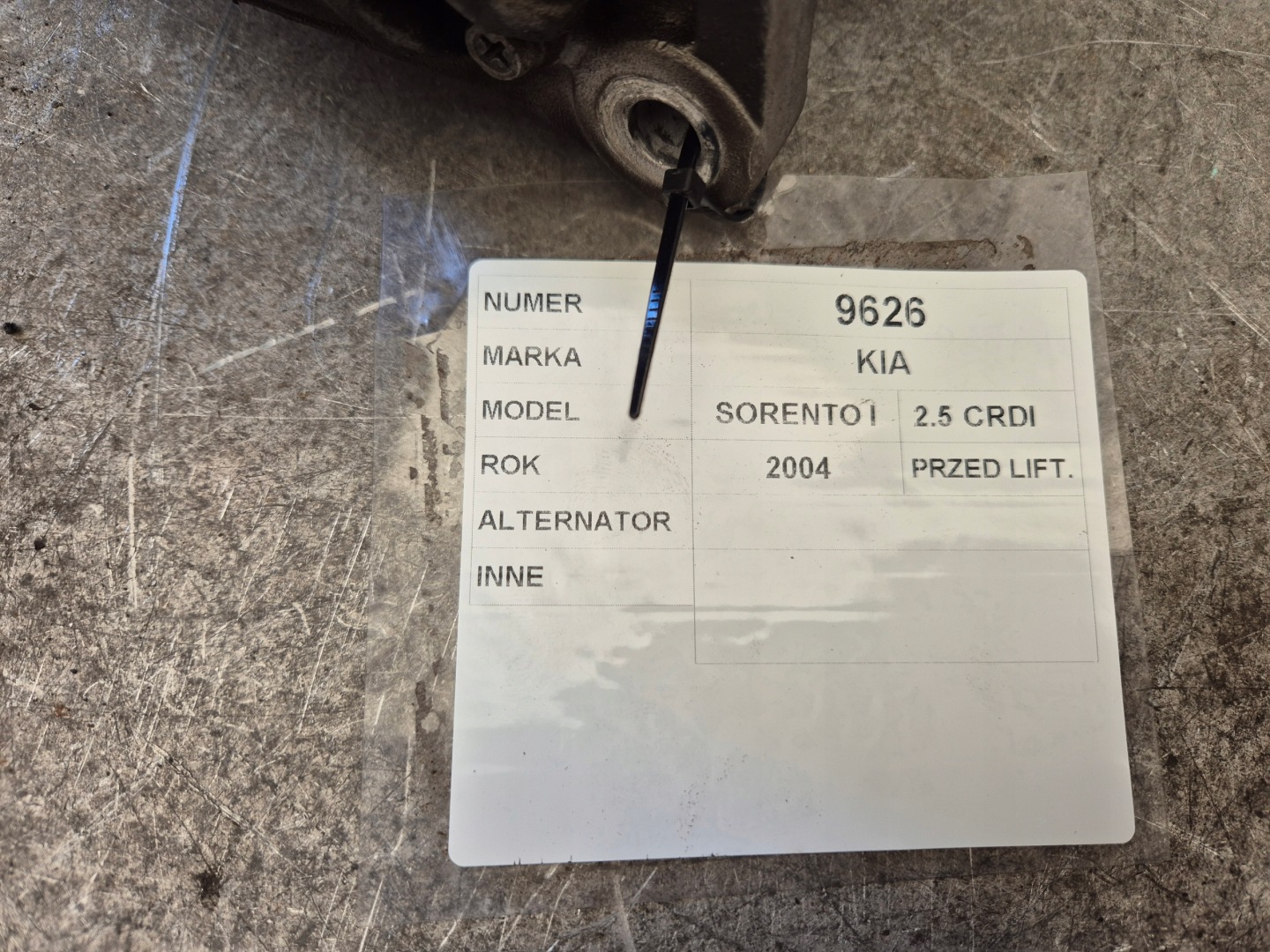 Kia Sorento and 2,5 crdi alternator