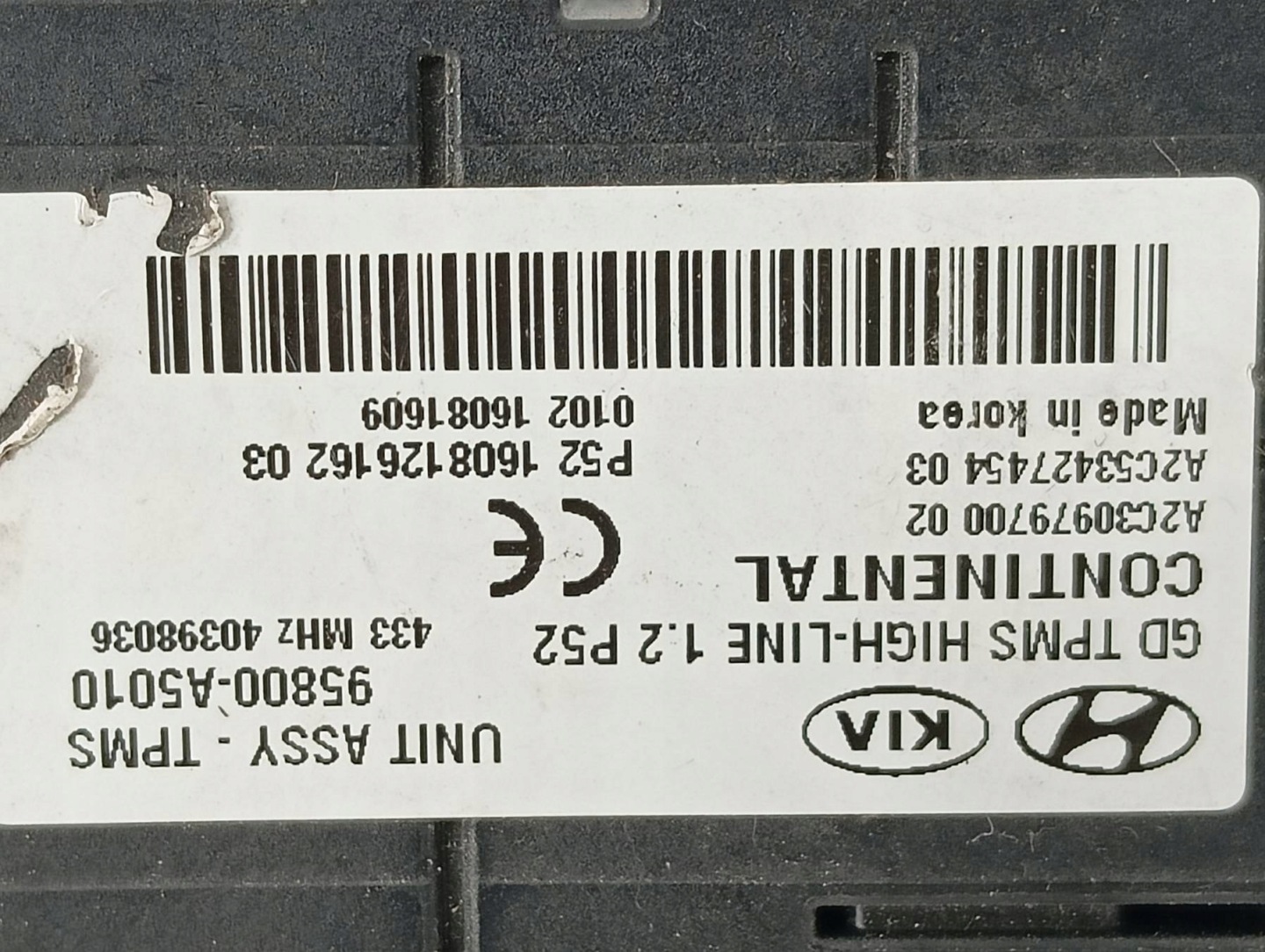 modulo TPMS pressione W OPONACH 95800-A5010 Hyundai i30 II (2011-2017)