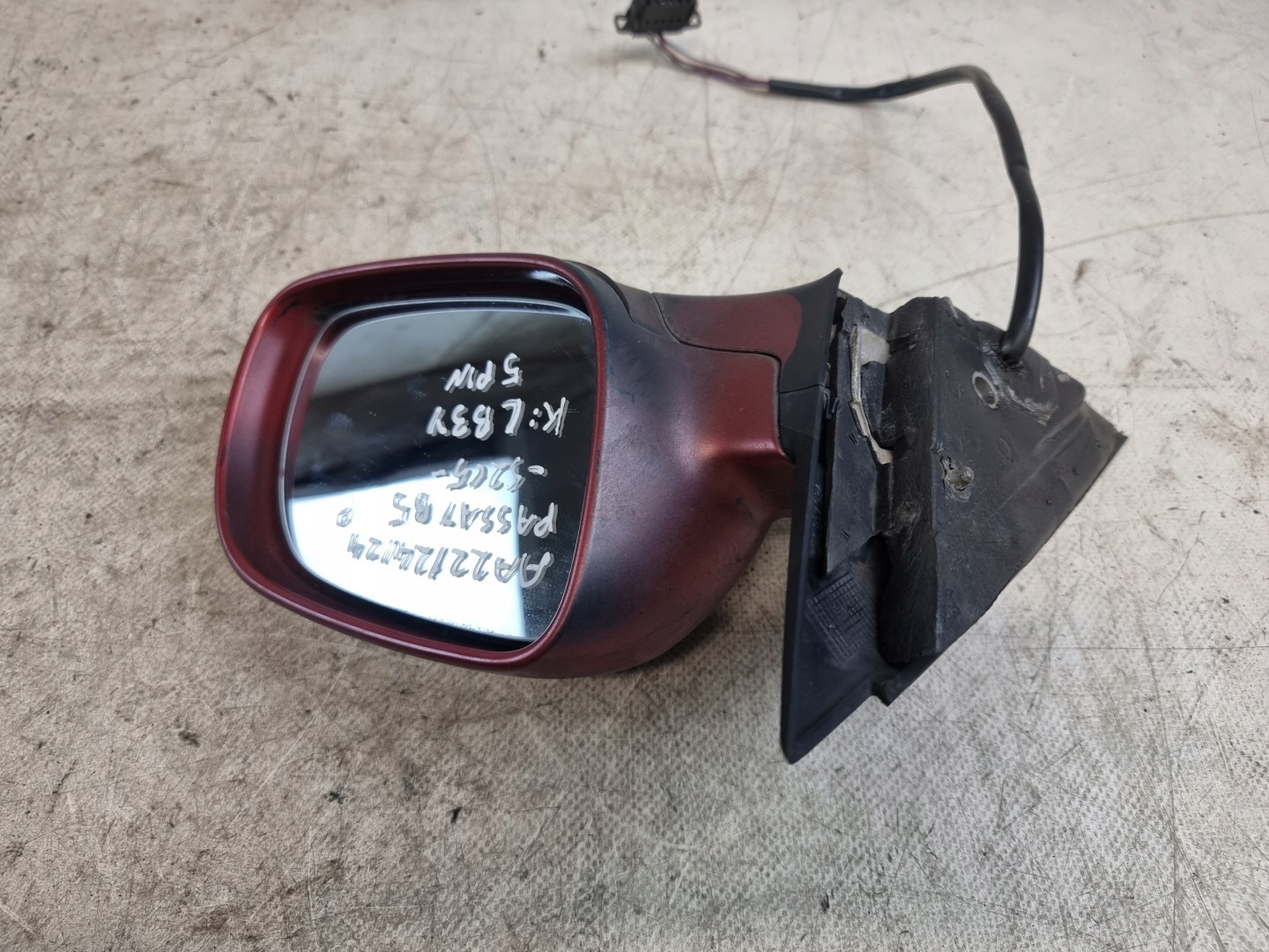 mirror right electrics 5PIN K: LB3Y OE 3B0857934 VW PASSAT B5 98r