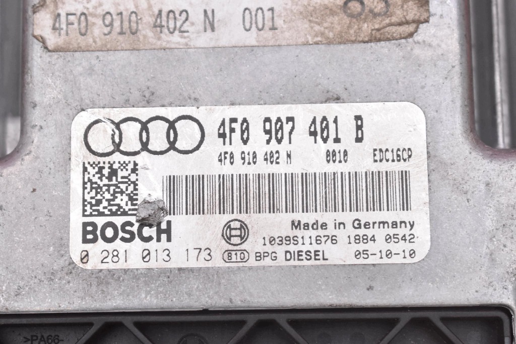 control unit computer of the engine 4F0907401B AUDI A6 C6 3.0 TDI 225 KM 04-08