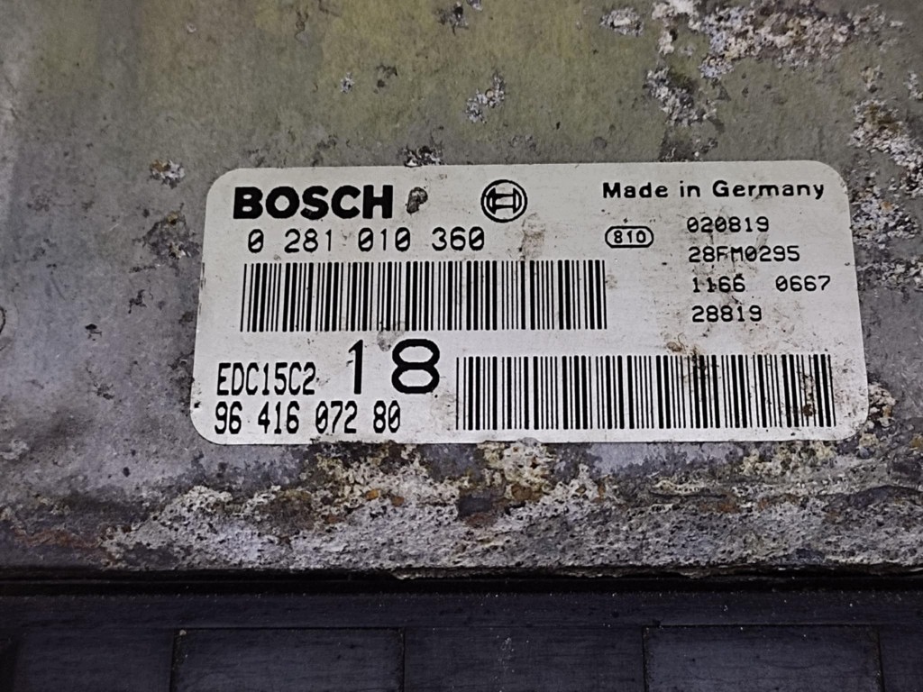 CITROEN BERLINGO control unit of the engine 0281010360
