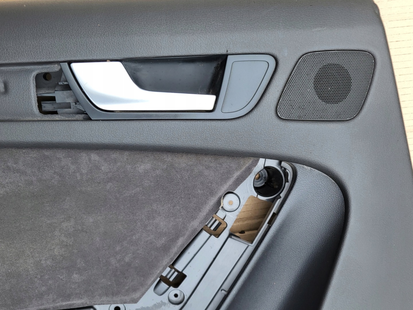 side upholstery door left rear AUDI A4 B8 8K black leather ALCANTARA OE