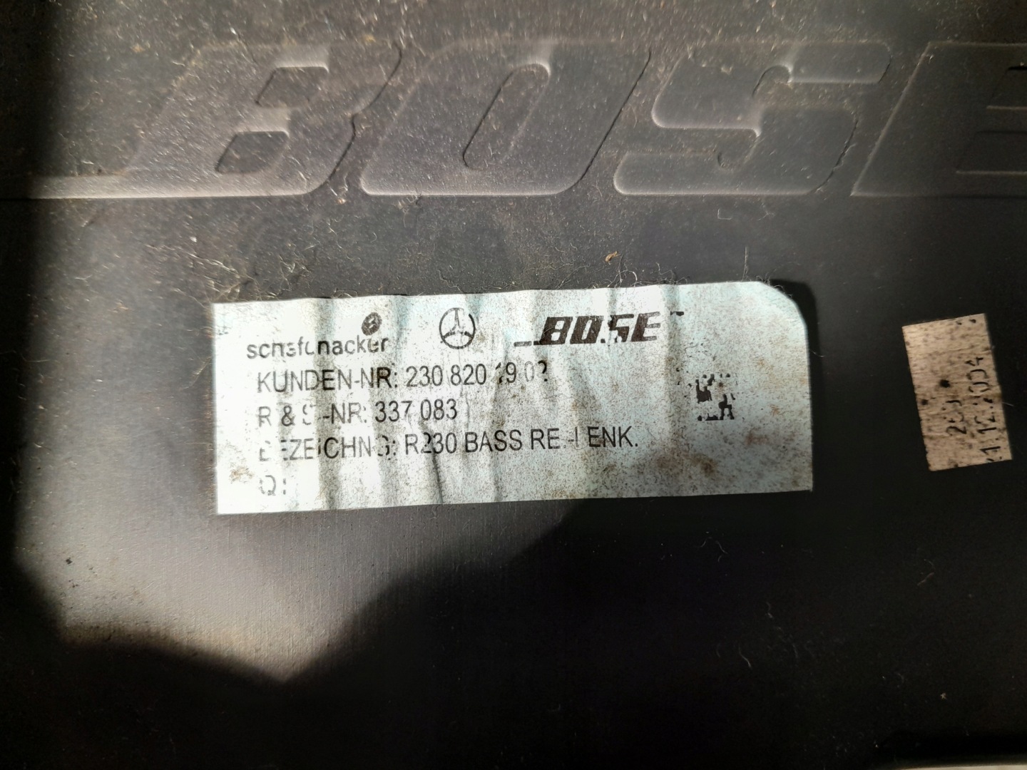 MERCEDES SL500 R230 SUBWOOFER BOSE A2308201902