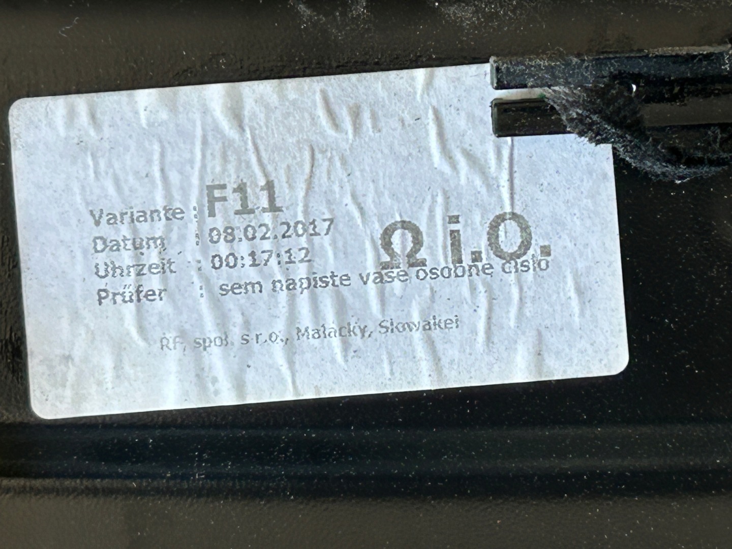BMW F11 Vitre Arrière du capot
