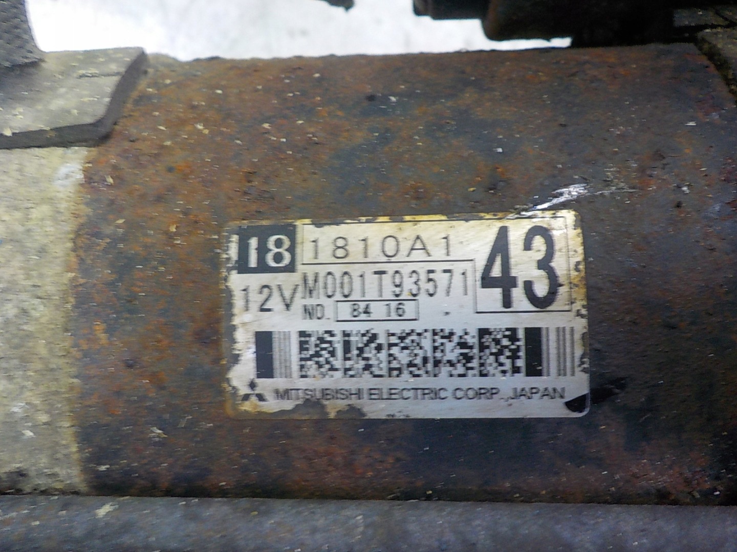 MITSUBISHI LANCER VIII 2.0 DID starter M001T93571