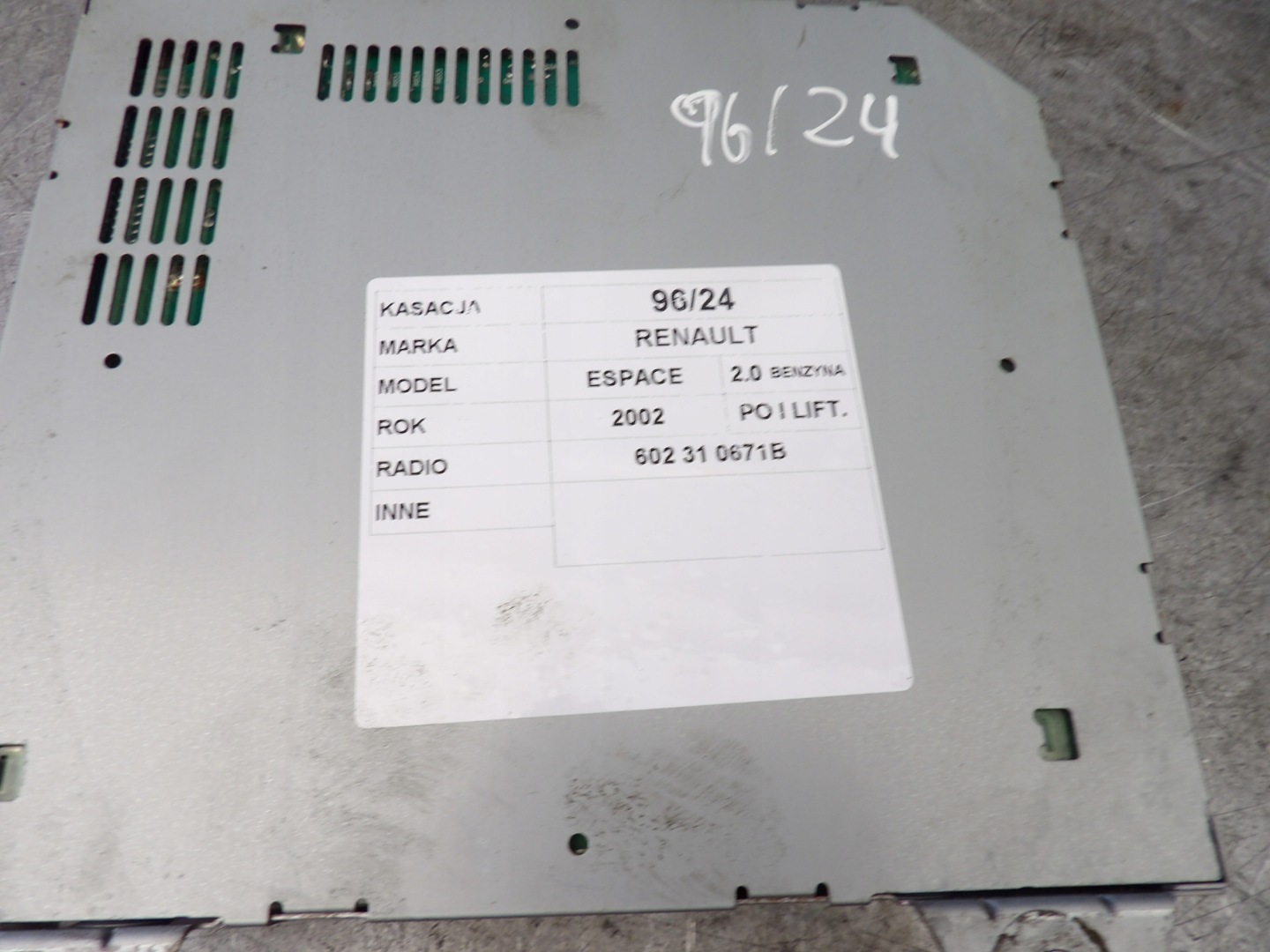 Renault Espace III amplifier 602310671B