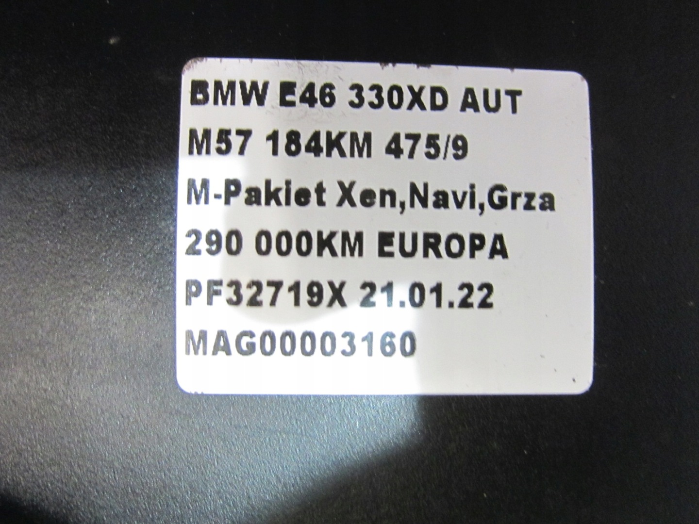 BMW E46 SEDAN KOMBI obal volantu