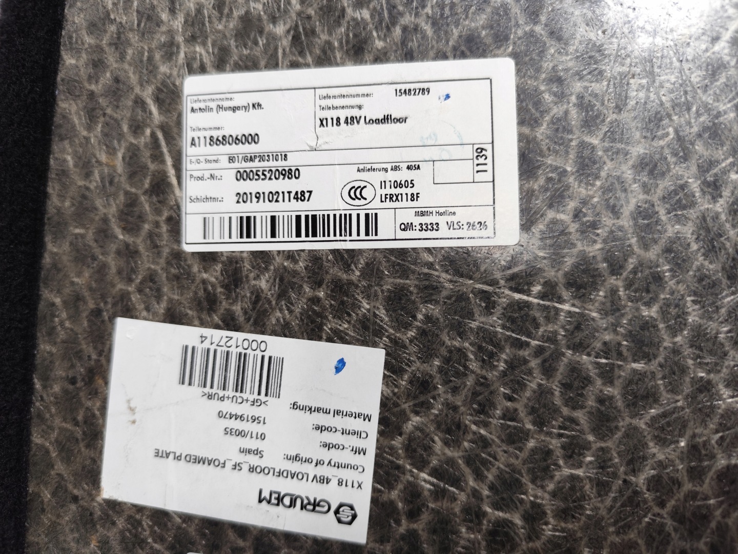 MERCEDES CLA W118 2019 KOMBI cover floor boot