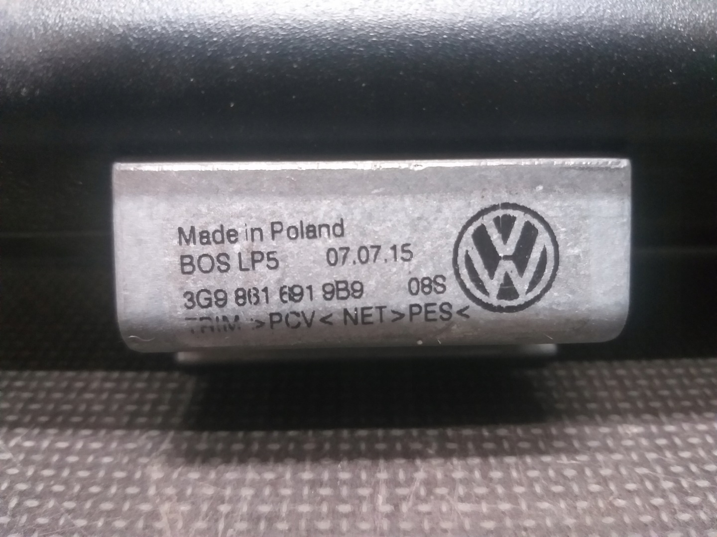 TRUNK DOOR NET BLINDS BOOT VW PASSAT B8 KOMBI 3G9861691