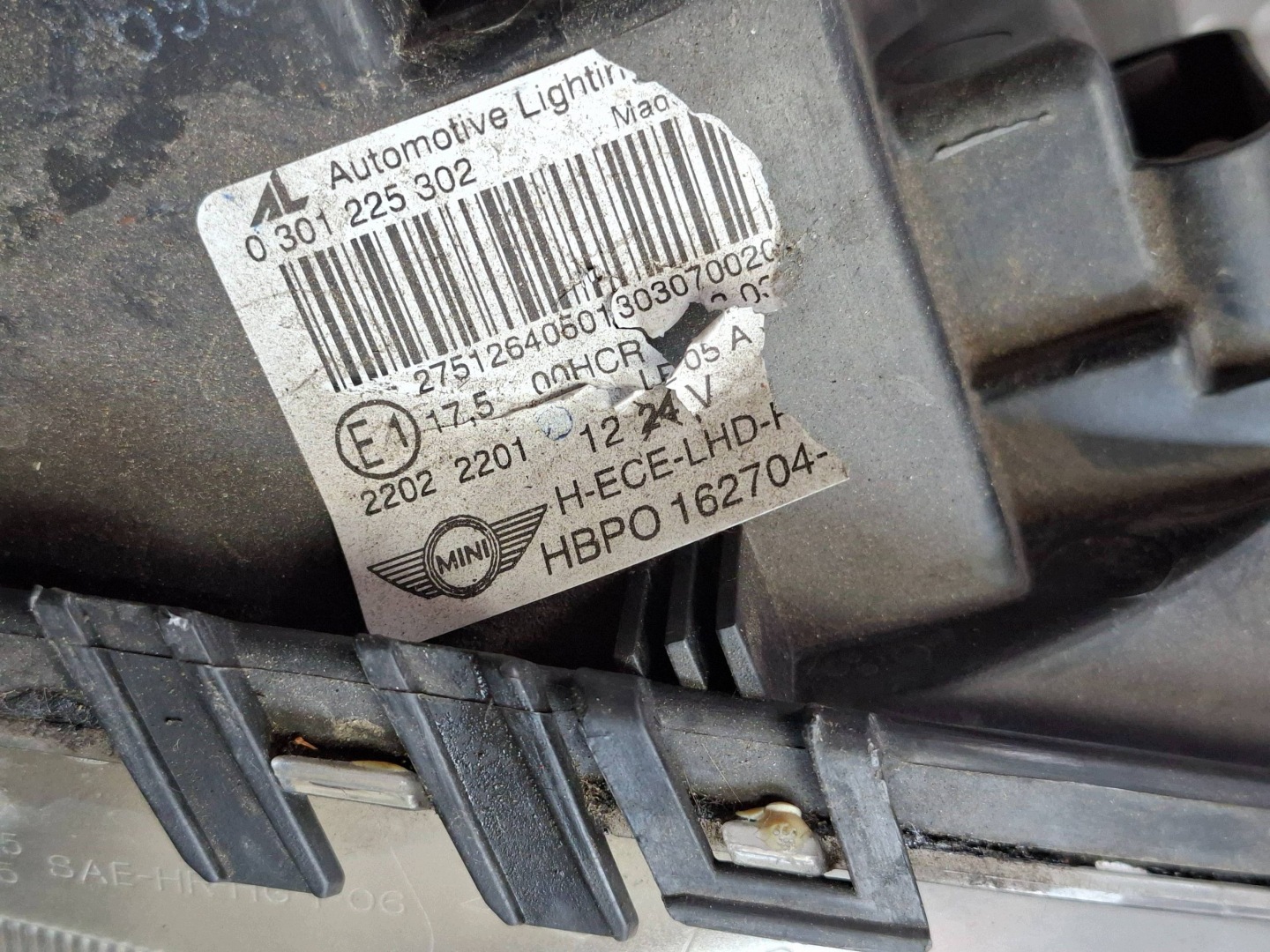 light front right MINI COOPER R55 R56 06- EU 0301225302