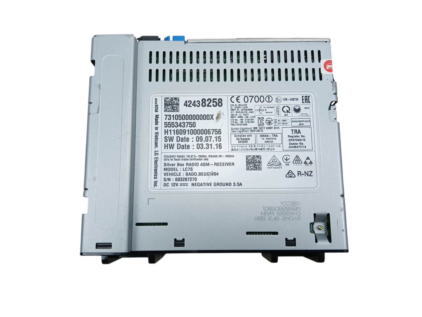 module RADIA SILVERBOX OPEL ASTRA V K (2015-2019) 42438258