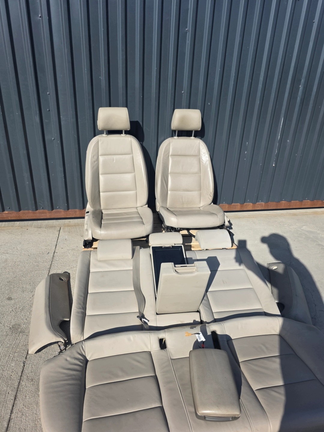 Sitz Sitze KOMPLET AUDI A6 C6 Leder BEZOWE heizung elektrisch !!!