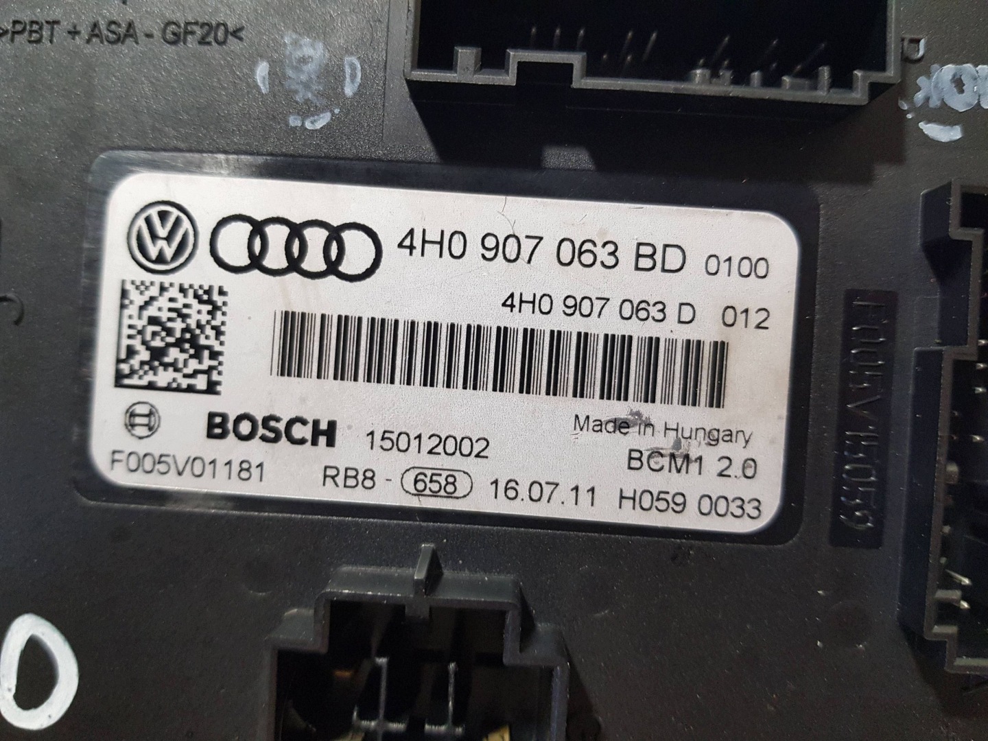 module control unit BORDNETZ AUDI A8 D4 4H0907063BD
