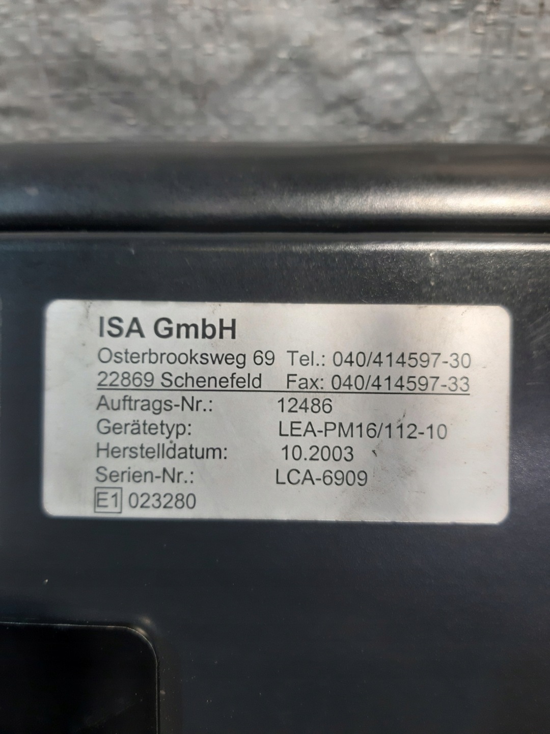 display sign INFORMACYJNA ISA 12486 LEA-PM16/112-10