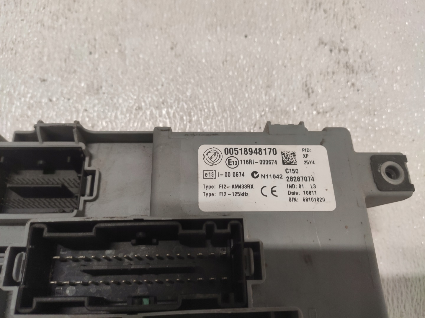 FIAT DOBLO II 2010 module compartment BSI BODY