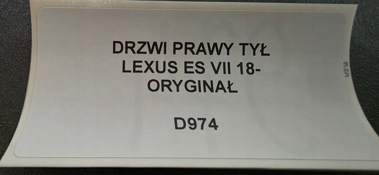 Tür rechts heck LEXUS ES VII 18- Original