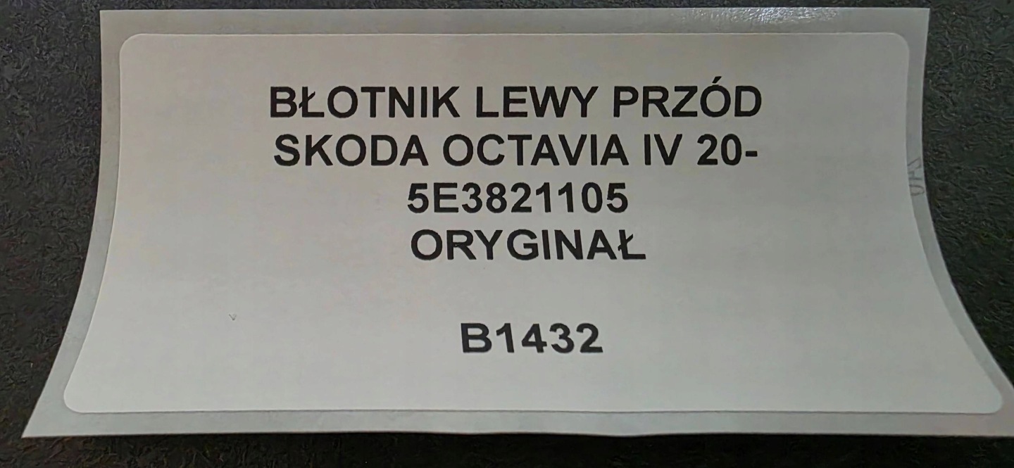fender left side Skoda Octavia Mk4 5E3821105