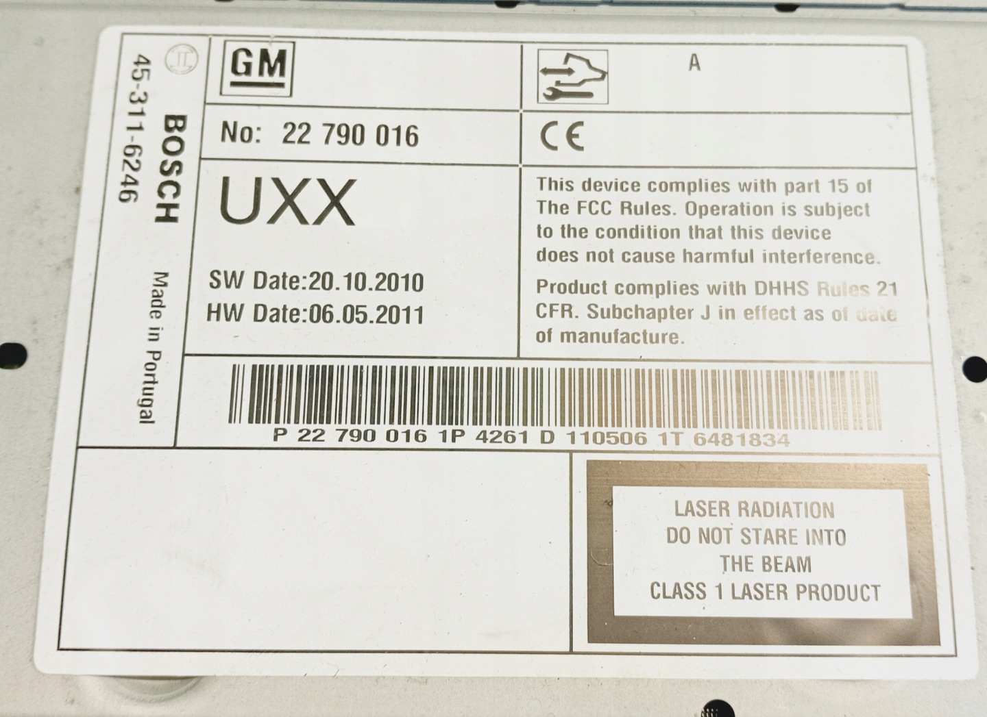 RADIO FABRYCZNE DVD800 OPEL ASTRA J