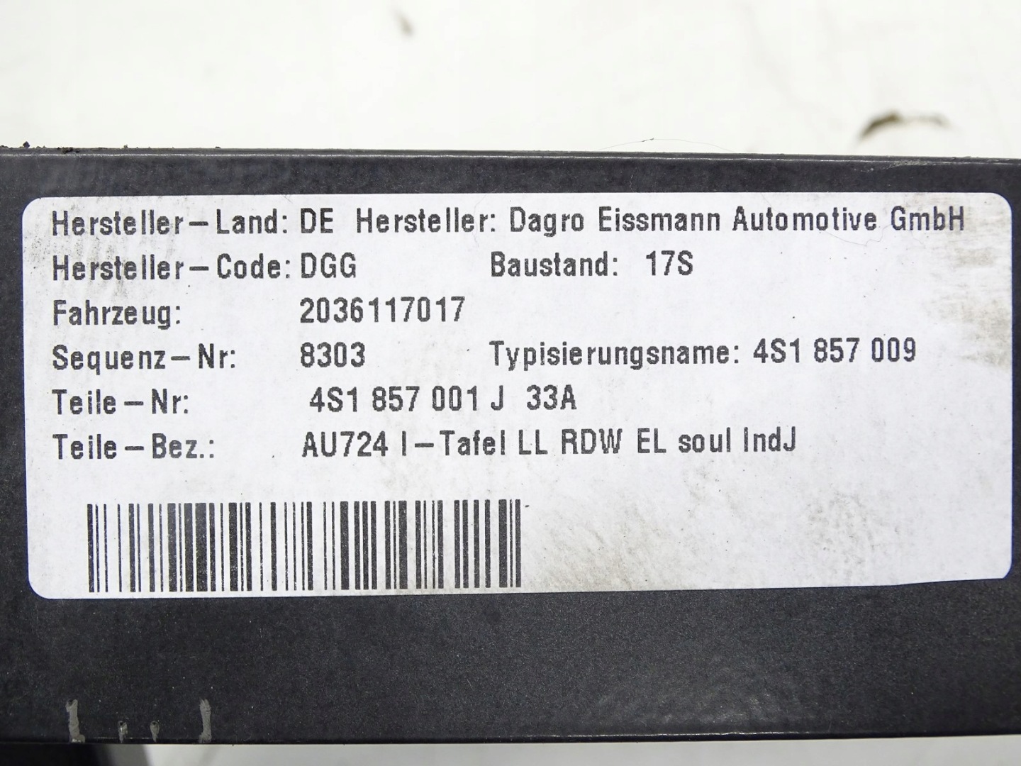 Querträger Armaturenbrett EUROPA AUDI R8 PLUS 4S