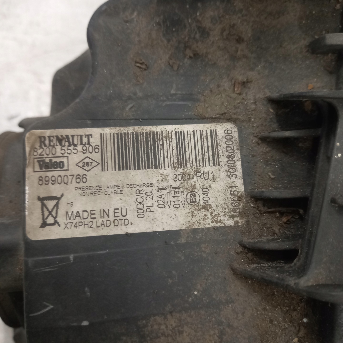 light right front LIFT RENAULT LAGUNA 2 8200555906 89034934