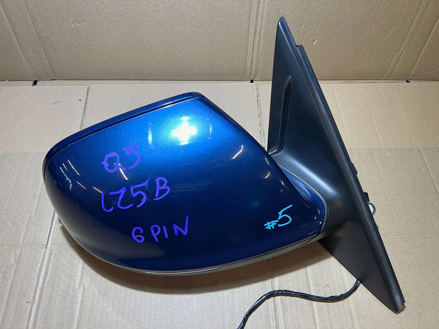 AUDI Q5 8R mirror right 6 PIN LZ5B