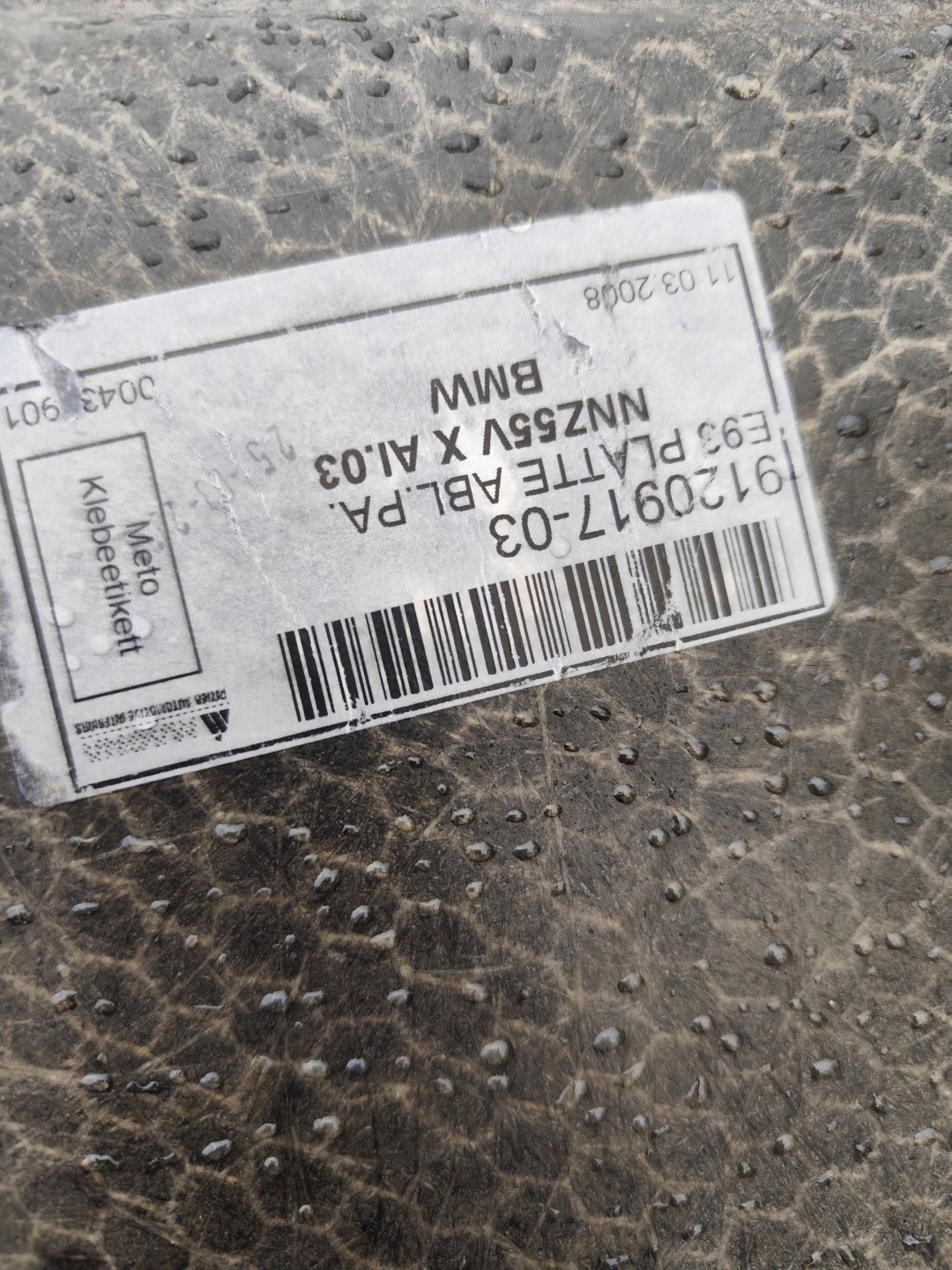 BMW E93 mats boot 9120917