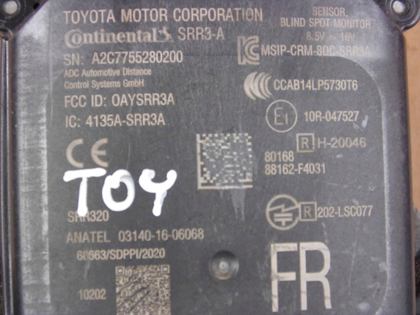 Toyota C-HR CHR sensor sensor module radar martwego pola 88162-F4031