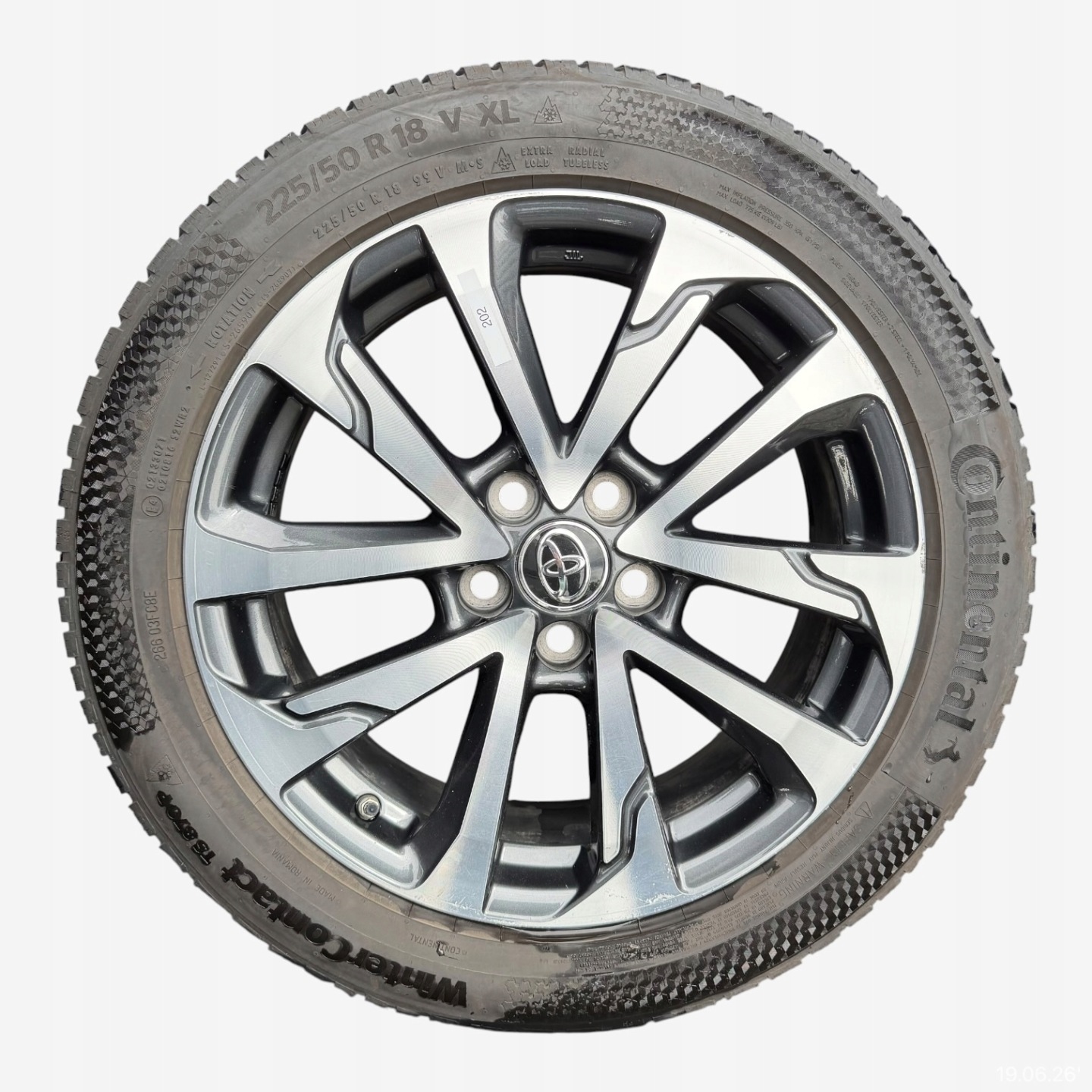 discs wheels tyres TOYOTA C-HR II CONTINENTAL 225/50/18" 6MM winter M+S