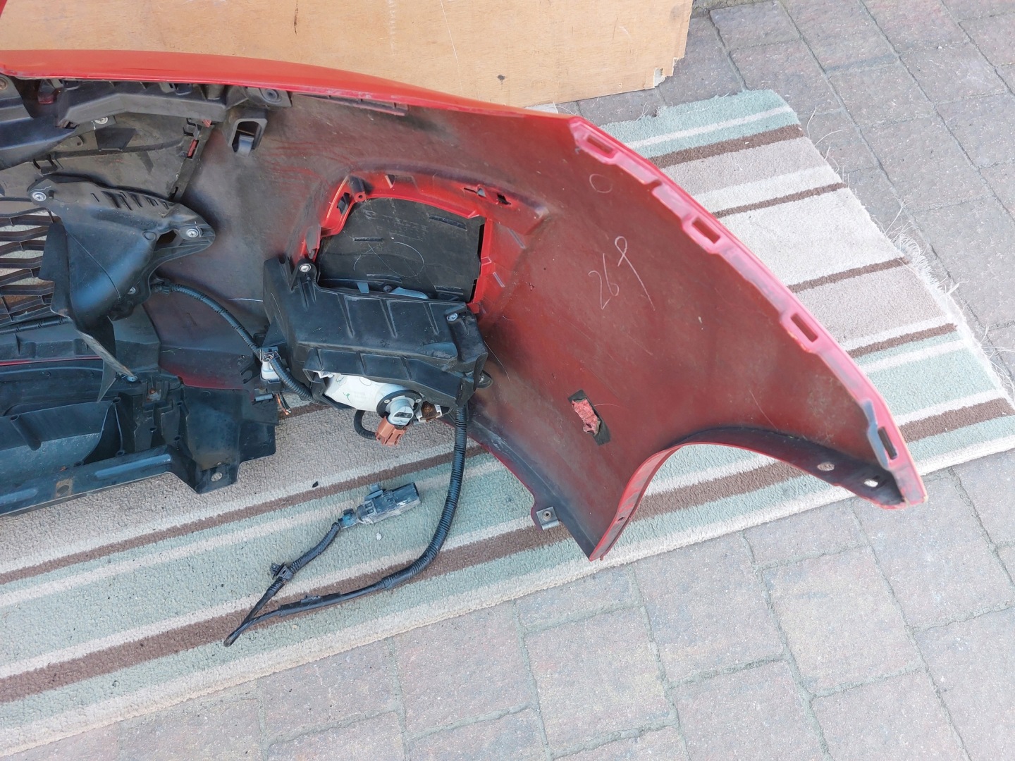 bumper front MAZDA 3 BL 09-11r red 27A