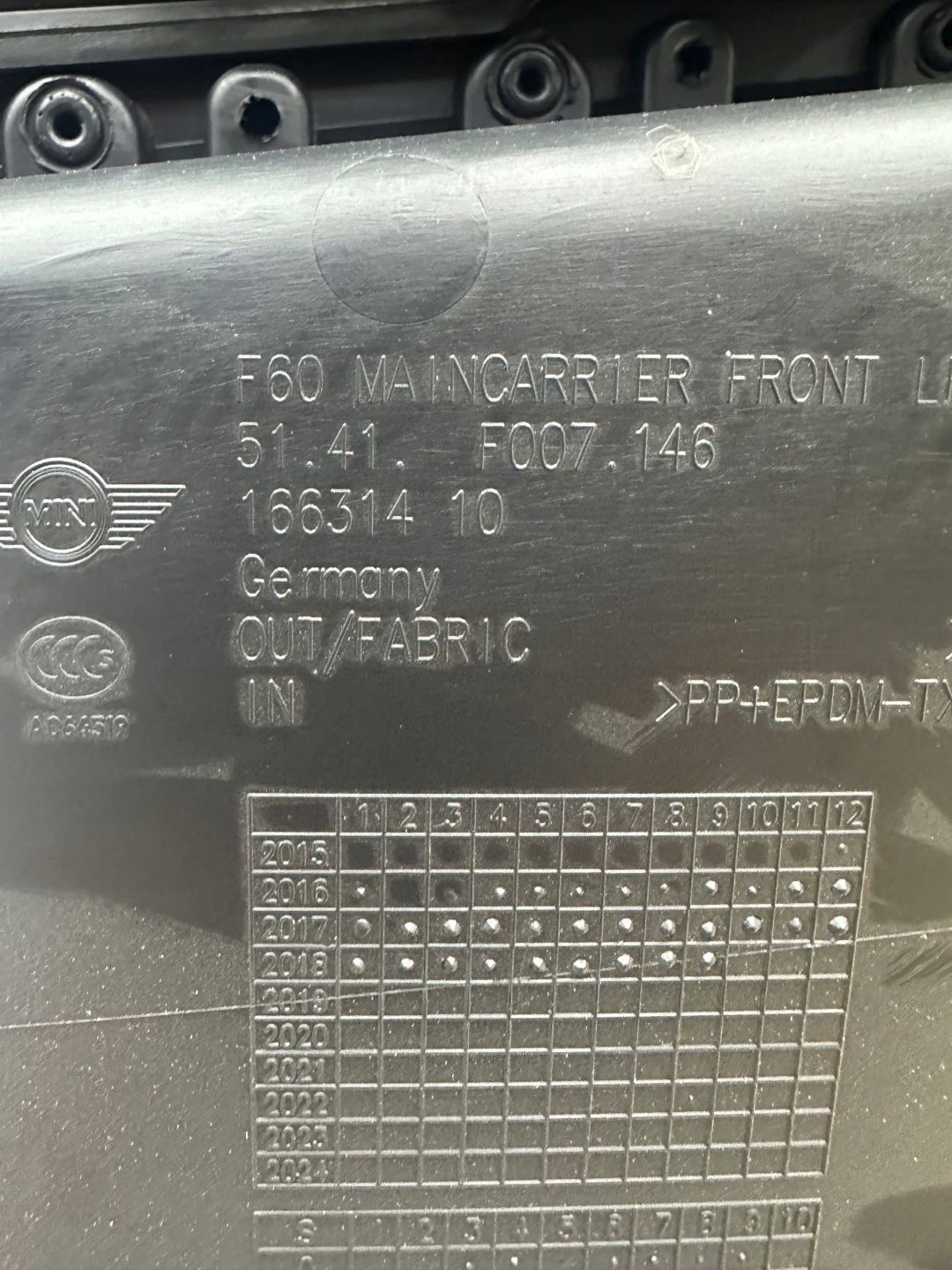 side tylnych prawych door MINI COUNTRYMAN (F60) 166314 2017
