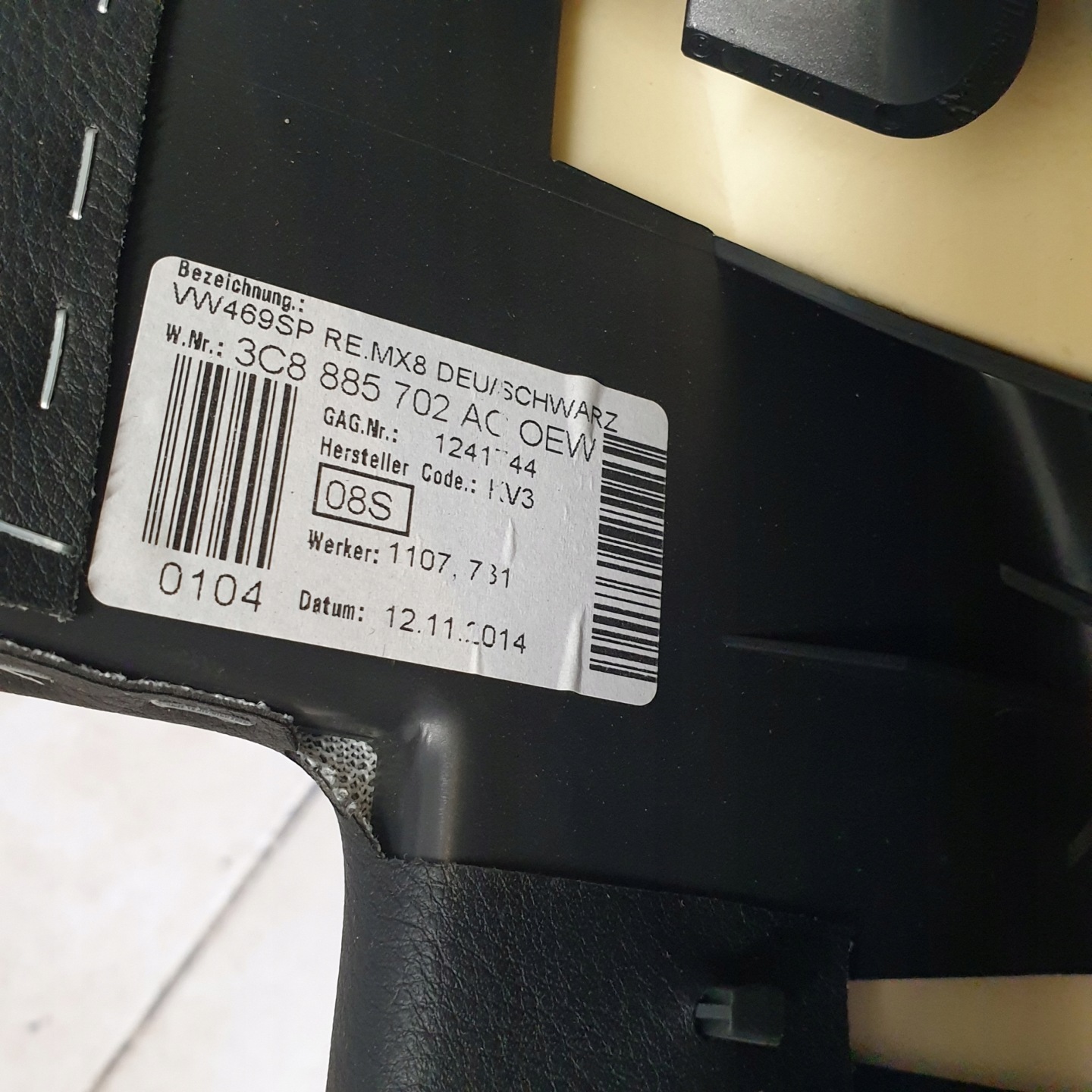 Seite KANAPY hinten VW PASSAT CC 3C8 2015r. OE