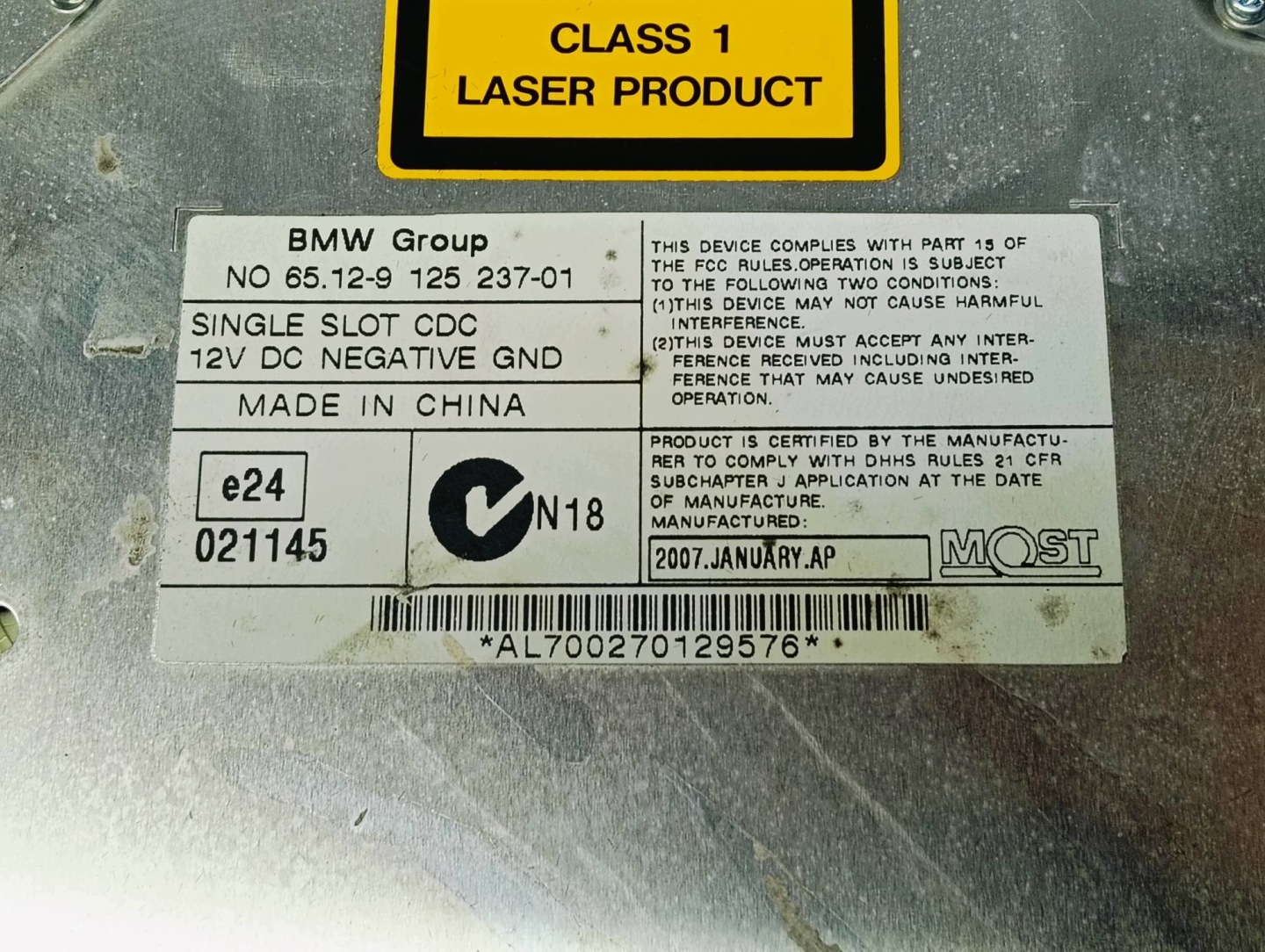 changer Plyt CD BMW X5 3.0 D 9125237