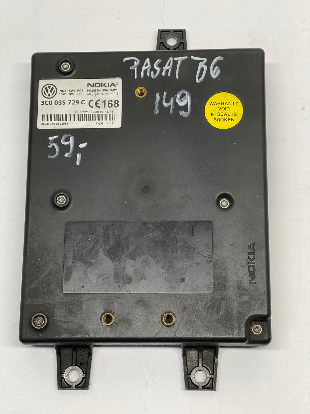 VW PASSAT B6 module control unit BLUETOOTH 3C0035729C